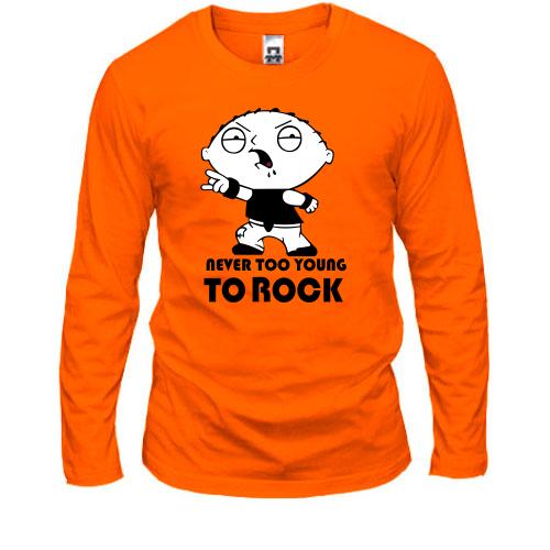 Лонгслив Never too young to rock
