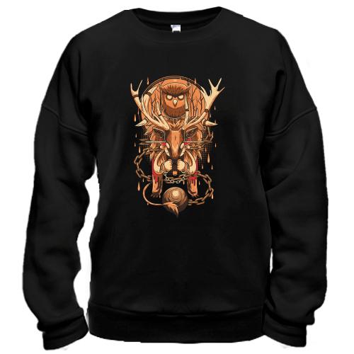 Світшот Owl and deer