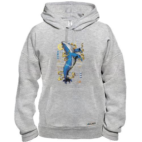 Худи Whale upright art