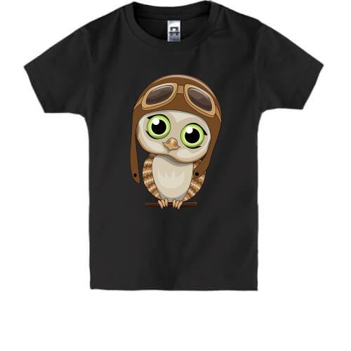 Детская футболка Baby owl pilot