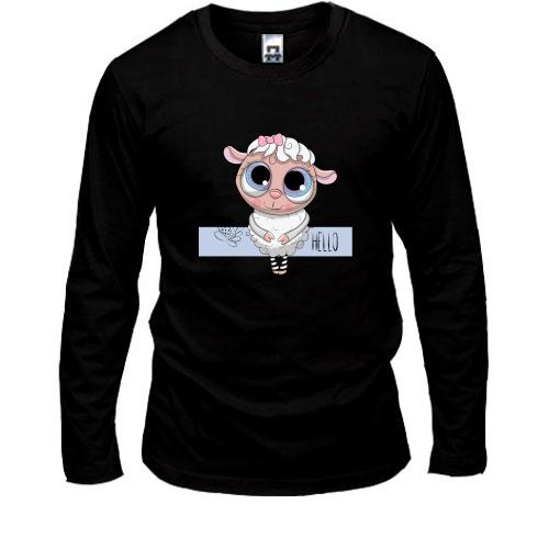 Лонгслив Baby sheep hello