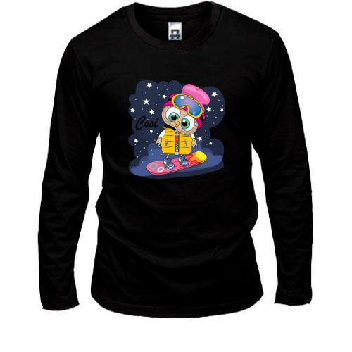 Лонгслів Baby owl snowboard
