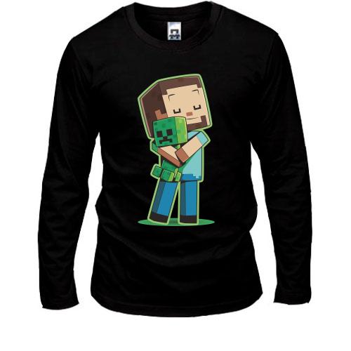 Лонгслив Minecraft Boy with green doll