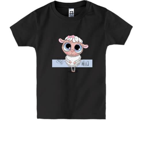 Дитяча футболка Baby sheep hello