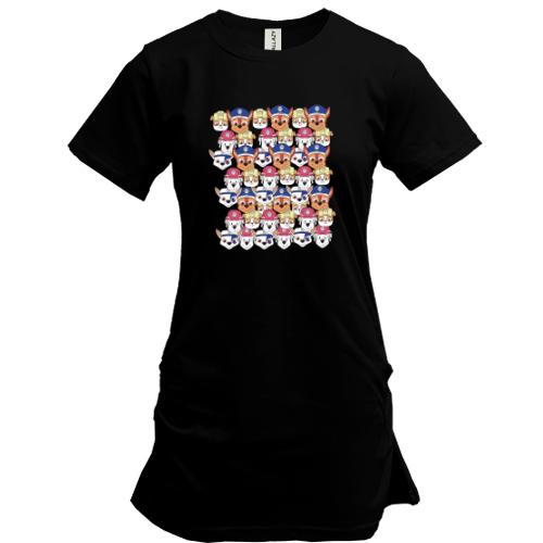 Удлиненная футболка Paw patrol pattern