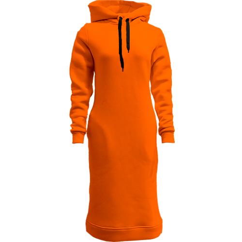 Жіноча помаранчева толстовка-плаття