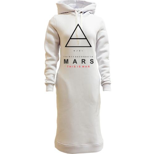 Женская толстовка-платье  30 seconds to mars