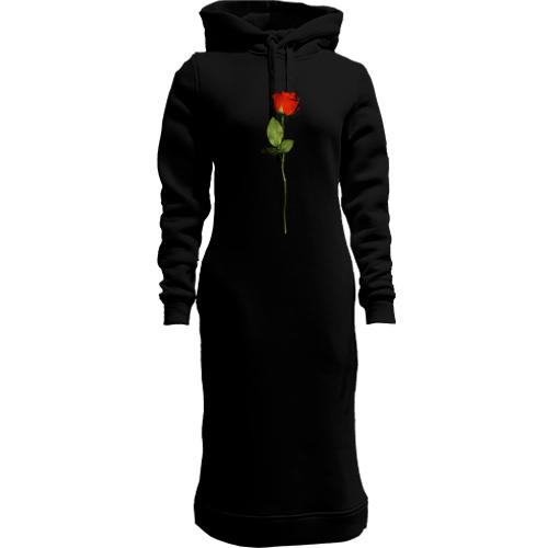 Жіноча толстовка-плаття з Трояндою