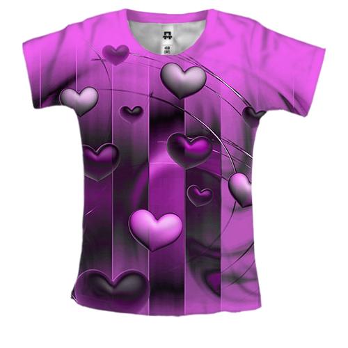 Женская 3D футболка Love Heart (2)
