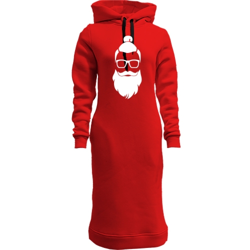 Женская толстовка-платье Дед Мороз хипстер