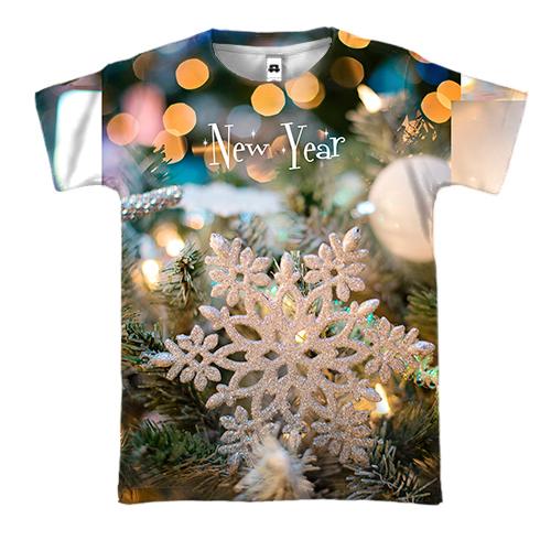 3D футболка Christmas snowflake