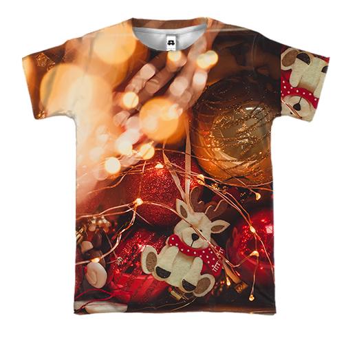 3D футболка Christmas garland 3
