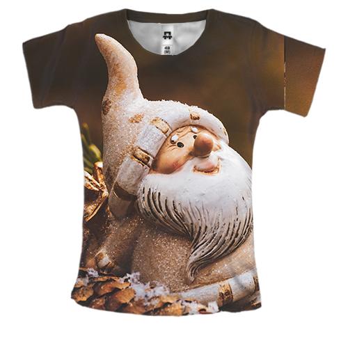 Женская 3D футболка Santa Claus toy