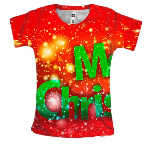 Жіноча 3D футболка Merry Christmas 4