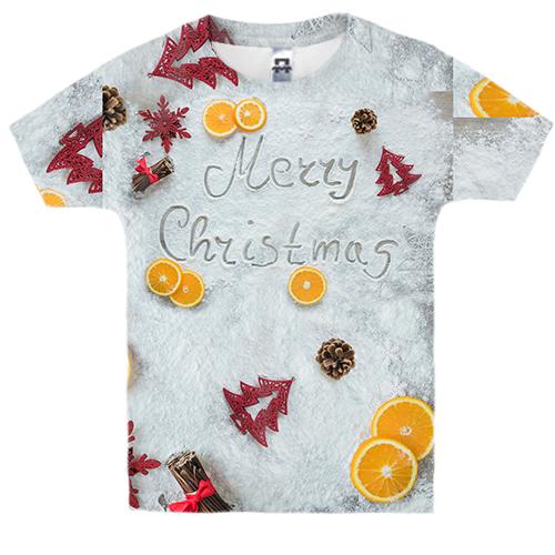 Детская 3D футболка Merry Christmas