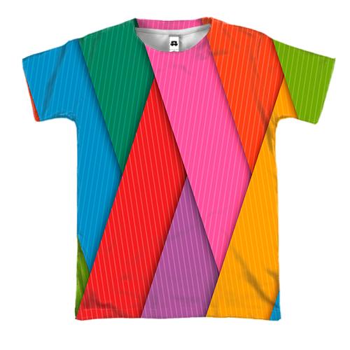 3D футболка Colorful stripes