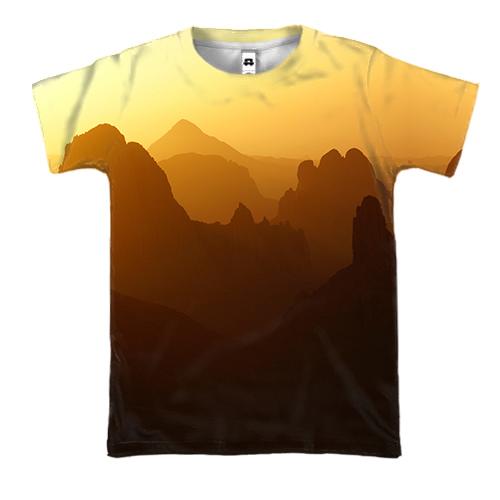 3D футболка Mountains sunset