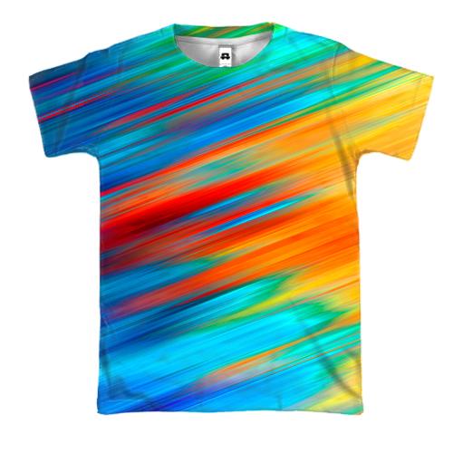 3D футболка Rainbow stains 2