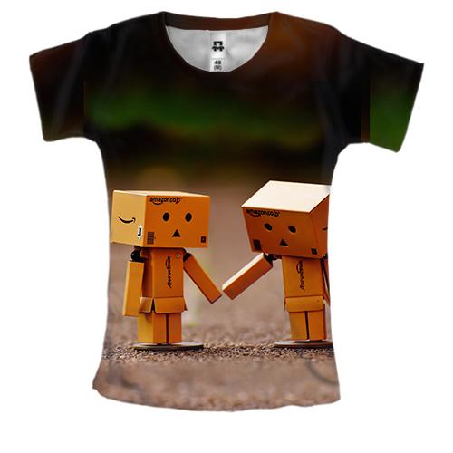 Жіноча 3D футболка Wooden little people love