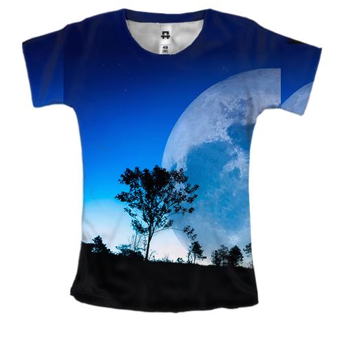 Жіноча 3D футболка Great moon