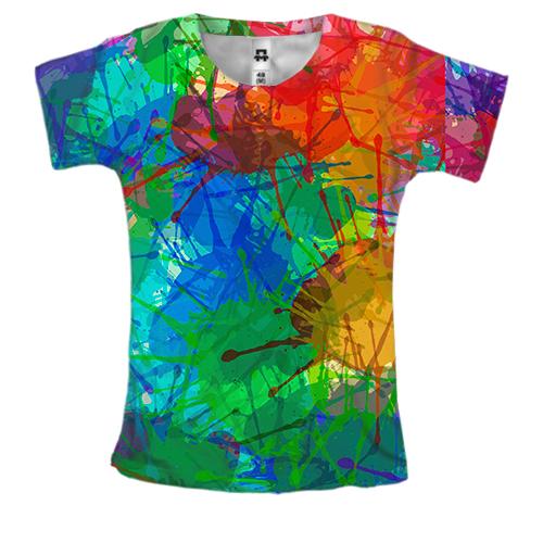 Жіноча 3D футболка Multicolored blots
