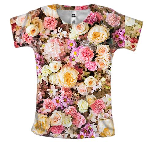 Жіноча 3D футболка Small flowers pattern