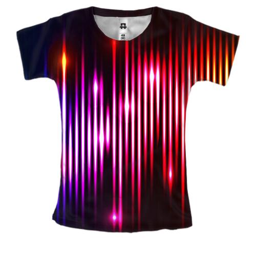 Жіноча 3D футболка Rainbow impulses