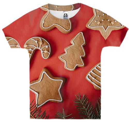 Дитяча 3D футболка Christmas gingerbread