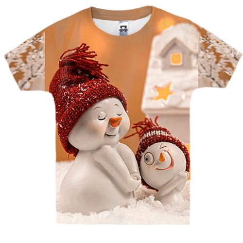 Дитяча 3D футболка Christmas toy snowman