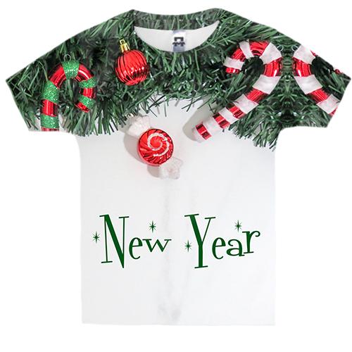 Дитяча 3D футболка New Year 2021