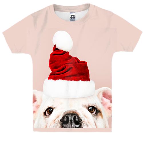 Детская 3D футболка New Year dog 5