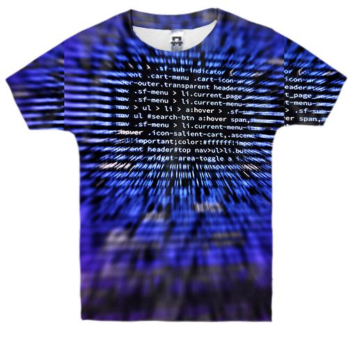 Дитяча 3D футболка Program codes pattern