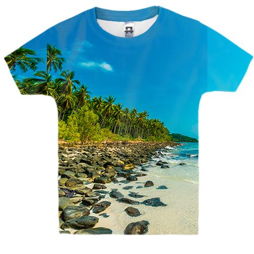 Детская 3D футболка Uninhabited island