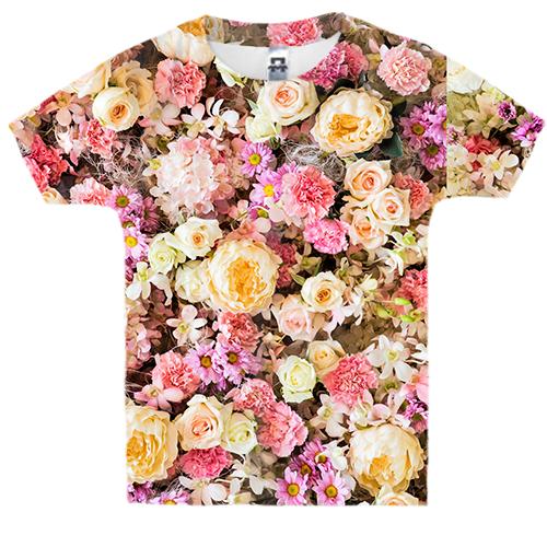 Дитяча 3D футболка Small flowers pattern