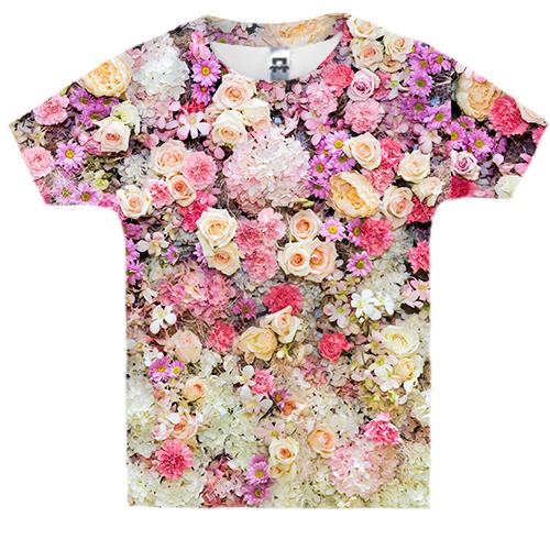Дитяча 3D футболка Small flowers pattern 2