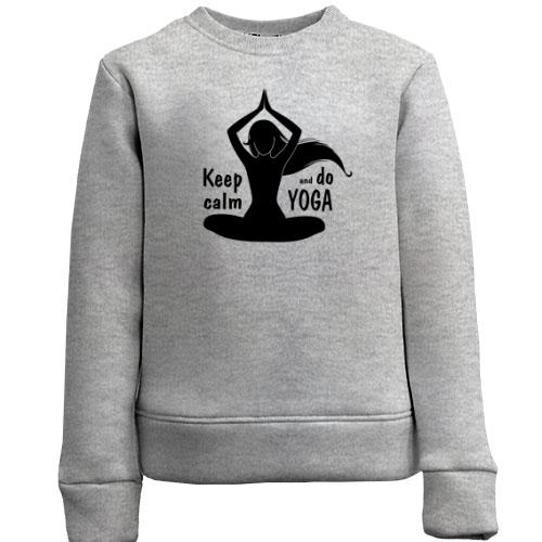 Детский свитшот Keep Calm an Do Yoga