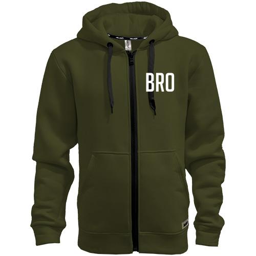 Чоловіча толстовка на блискавці BRO