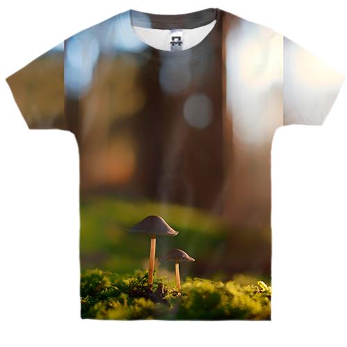 Детская 3D футболка Mushrooms sunshine