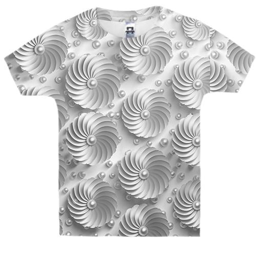 Дитяча 3D футболка Silver abstraction