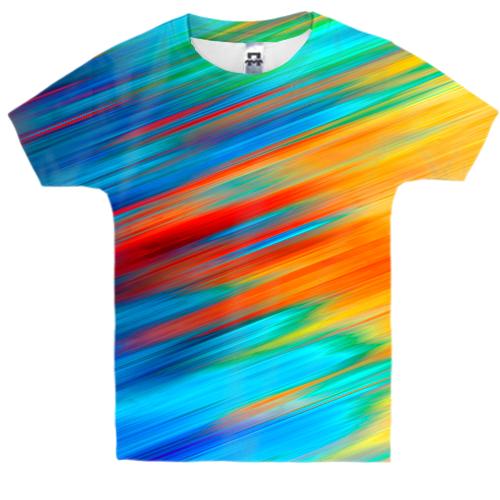 Детская 3D футболка Rainbow stains 2