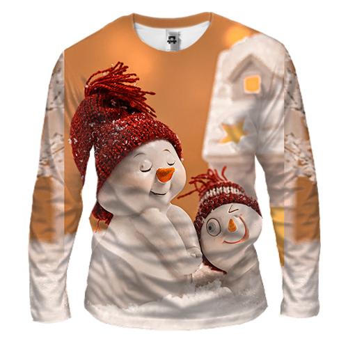 Чоловічий 3D лонгслів Christmas toy snowman