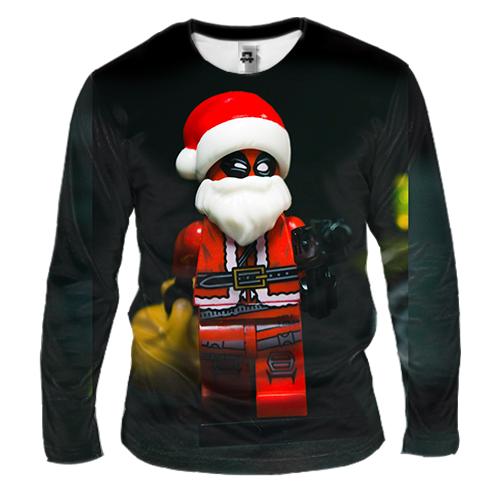 Чоловічий 3D лонгслів Deadpool Santa Claus