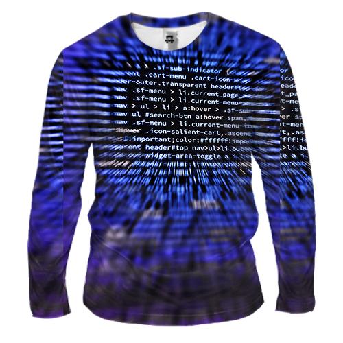 Мужской 3D лонгслив Program codes pattern