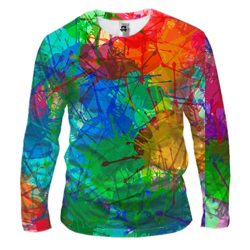Чоловічий 3D лонгслів Multicolored blots