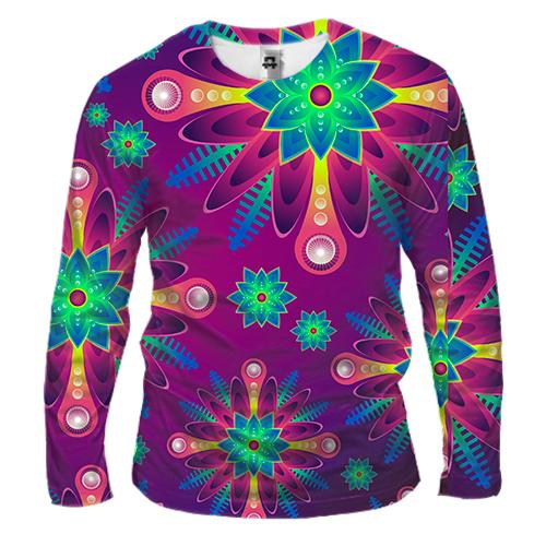 Мужской 3D лонгслив Color abstraction