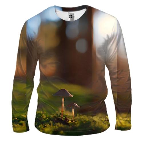 Чоловічий 3D лонгслів Mushrooms sunshine
