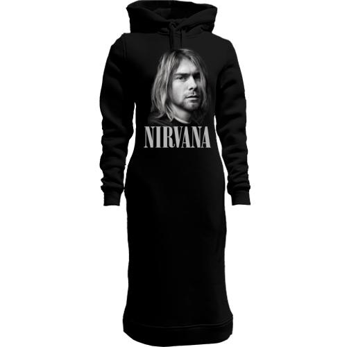 Женская толстовка-платье Курт Кобейн (Nirvana)