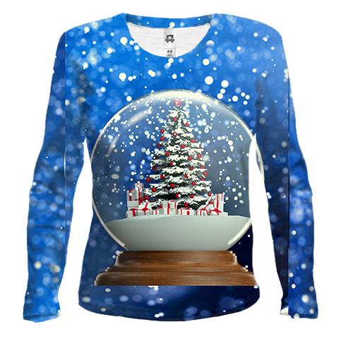 Жіночий 3D лонгслів Ball with tree