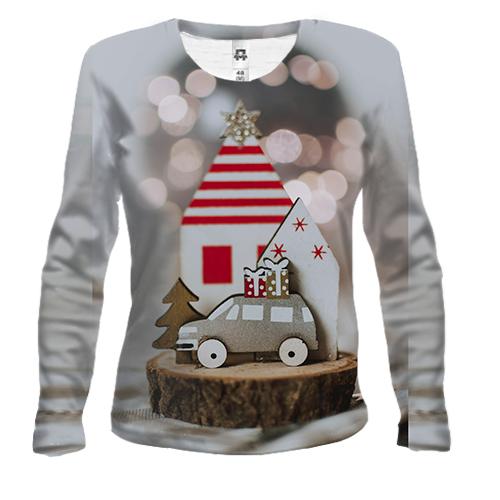 Жіночий 3D лонгслів Christmas toy 13