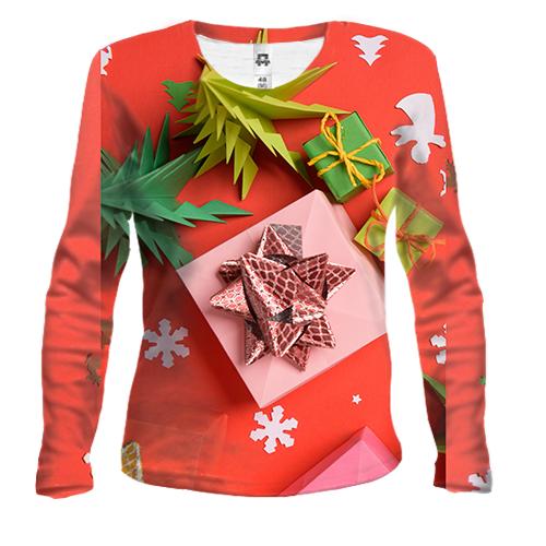 Жіночий 3D лонгслів New Year gifts 4